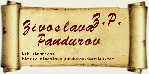 Živoslava Pandurov vizit kartica